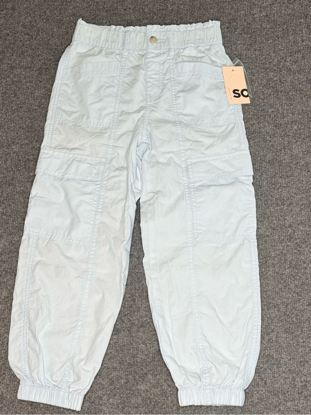 NWT SO Pale Blue Kids Cargo Joggers